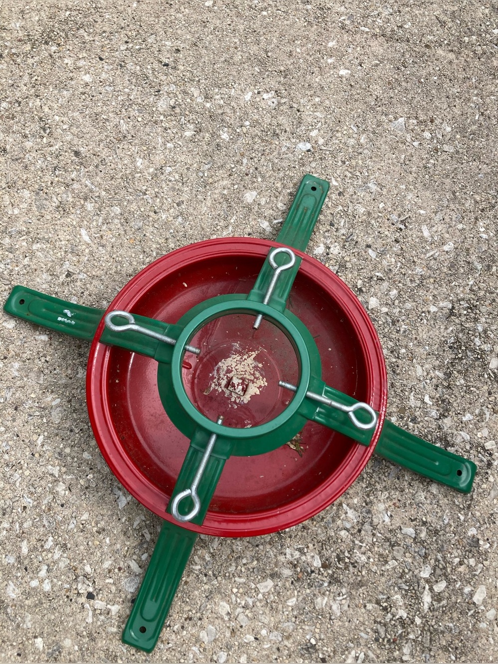 Metal Christmas Tree Stand in Red and Green